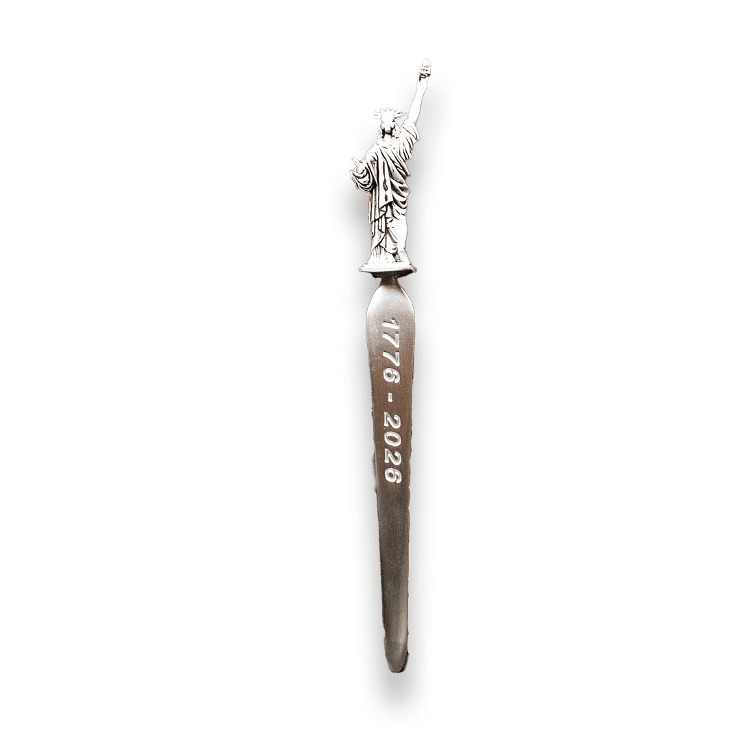 Statue of Liberty metal letter opener 1776–2026